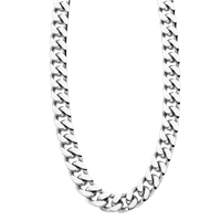 Necklace Lotus Man Men in black in Steel LS1933-1/1 - LS1933-1/1